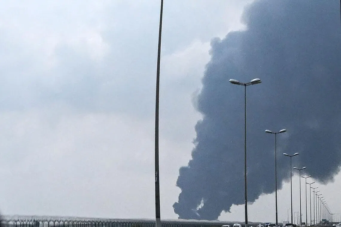 Drone attack targets Kuwait airport, fuel tanks on fire