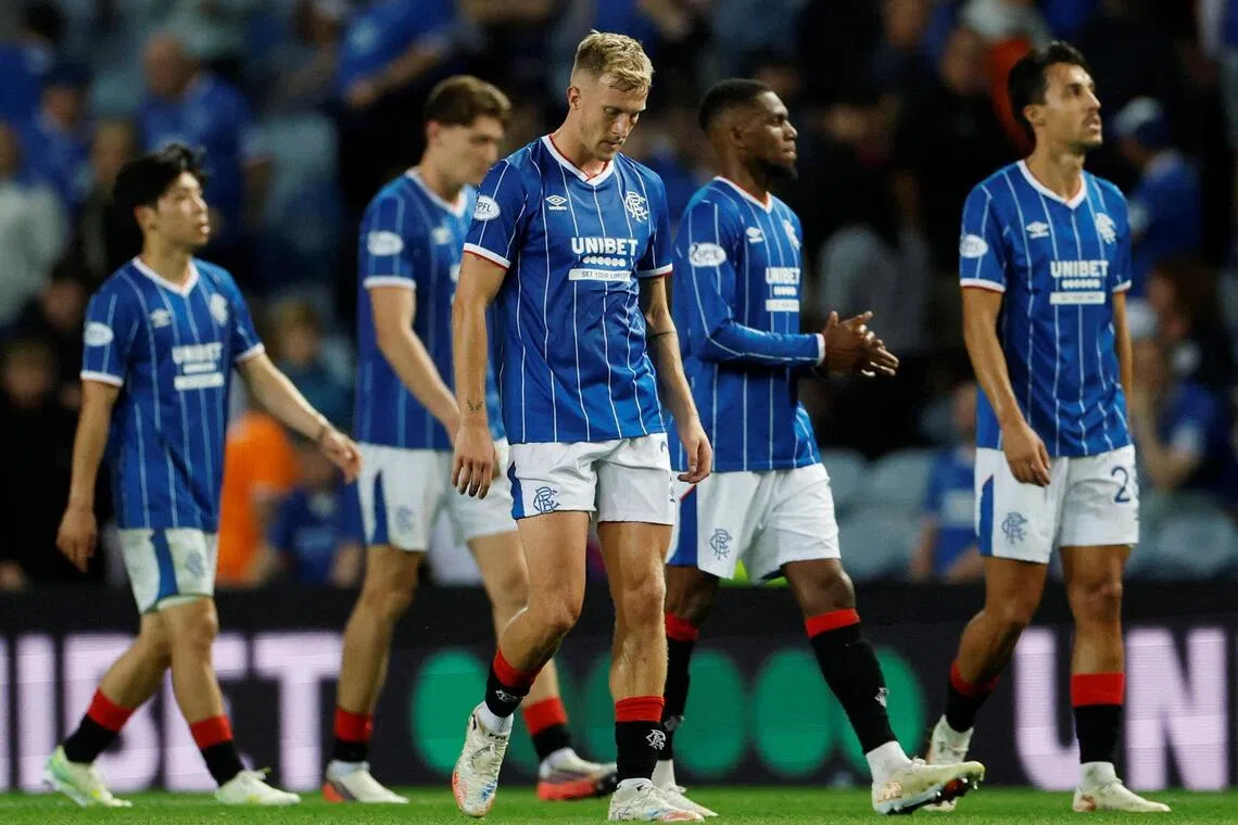 Rangers drew 1-1 at home after trailing 2-1 from the first leg.