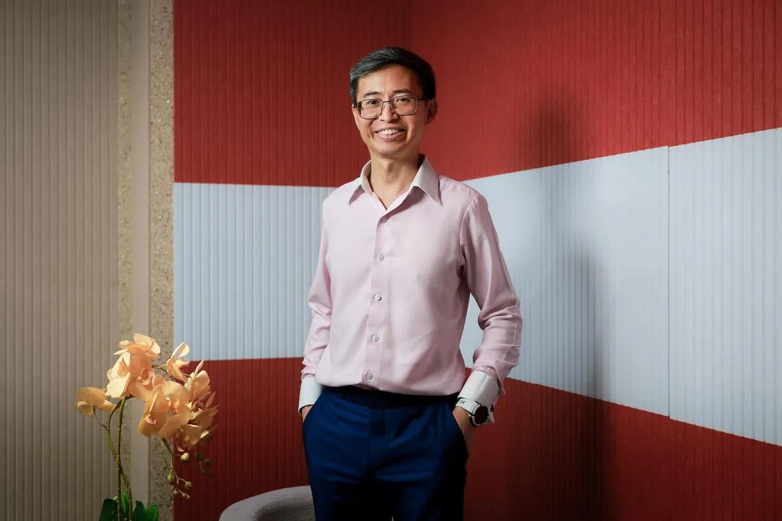 Strength in numbers, Asme president Ang Yuit hopes to bring together SMEs in at least five projects in 2025 to attempt a bite of the global pie. 

Association of Small and Medium Enterprises President Ang Yuit in an interview with The Straits Times at the association?s headquarters on Jan 14, 2025..