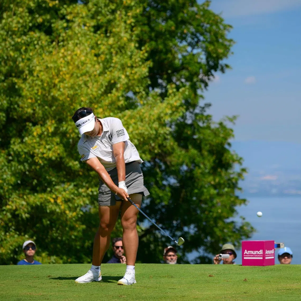 South Korea’s Ryu Hae-ran competing during the third round of the Amundi Evian Championship in France on July 11.