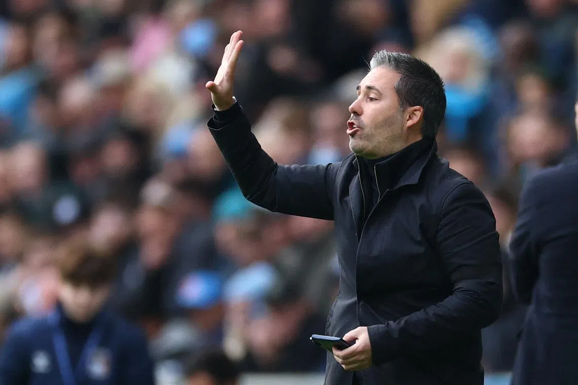 Soccer Football - Championship - Coventry City v Leicester City - Coventry Building Society Arena, Coventry, Britain - January 17, 2026 Leicester City manager Marti Cifuentes reacts Action Images/Matthew Childs