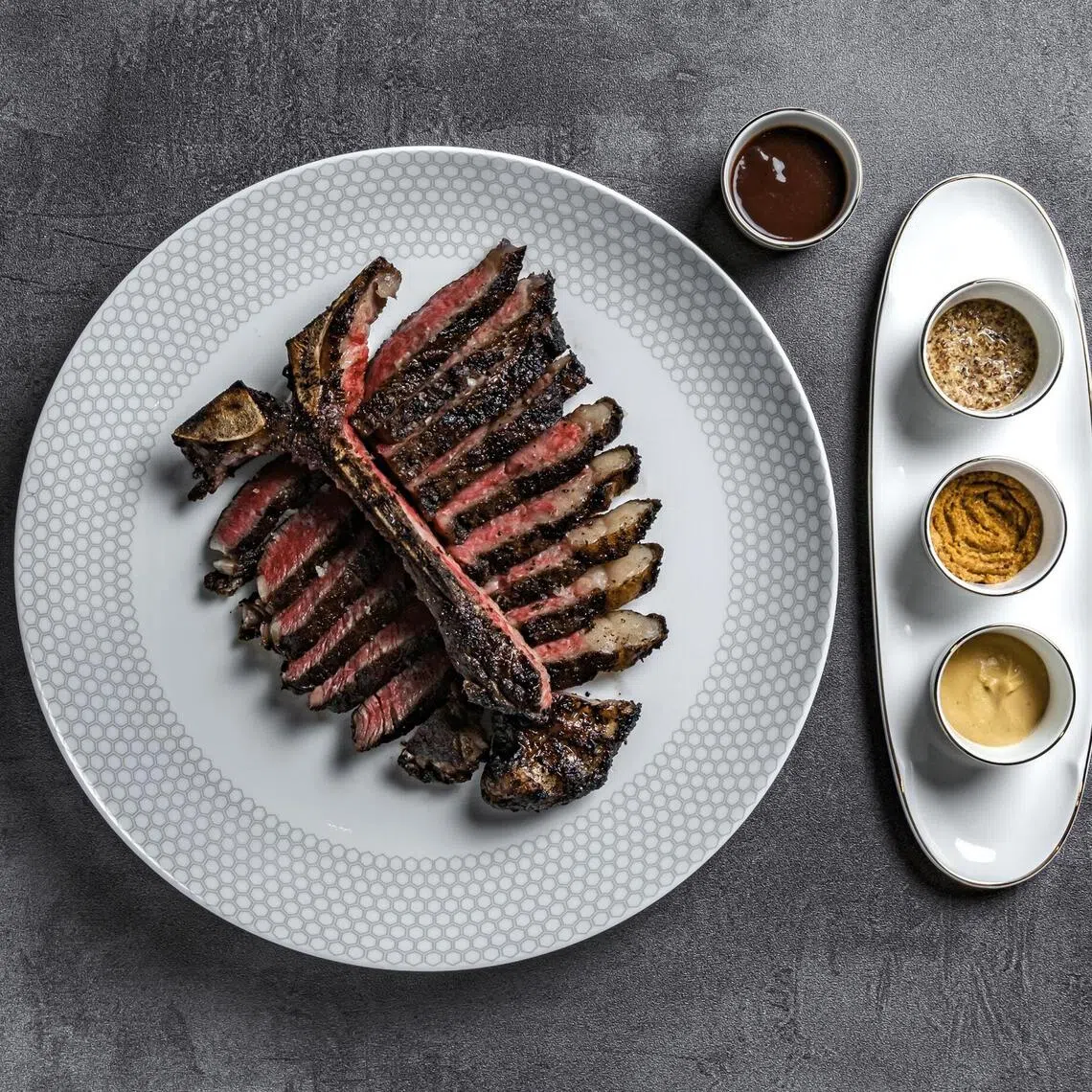 54 Steakhouse's Porterhouse steak. 