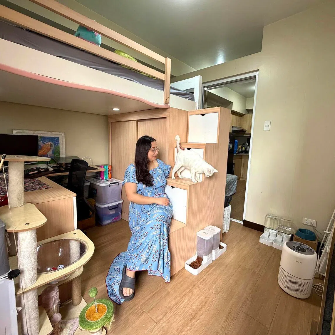 mahouse - Corporate professional Dayanara Lim is set to move into a smaller condominium unit amid high rental rates in Metro Manila, Philippines. 
ST PHOTO: MARA CEPEDA