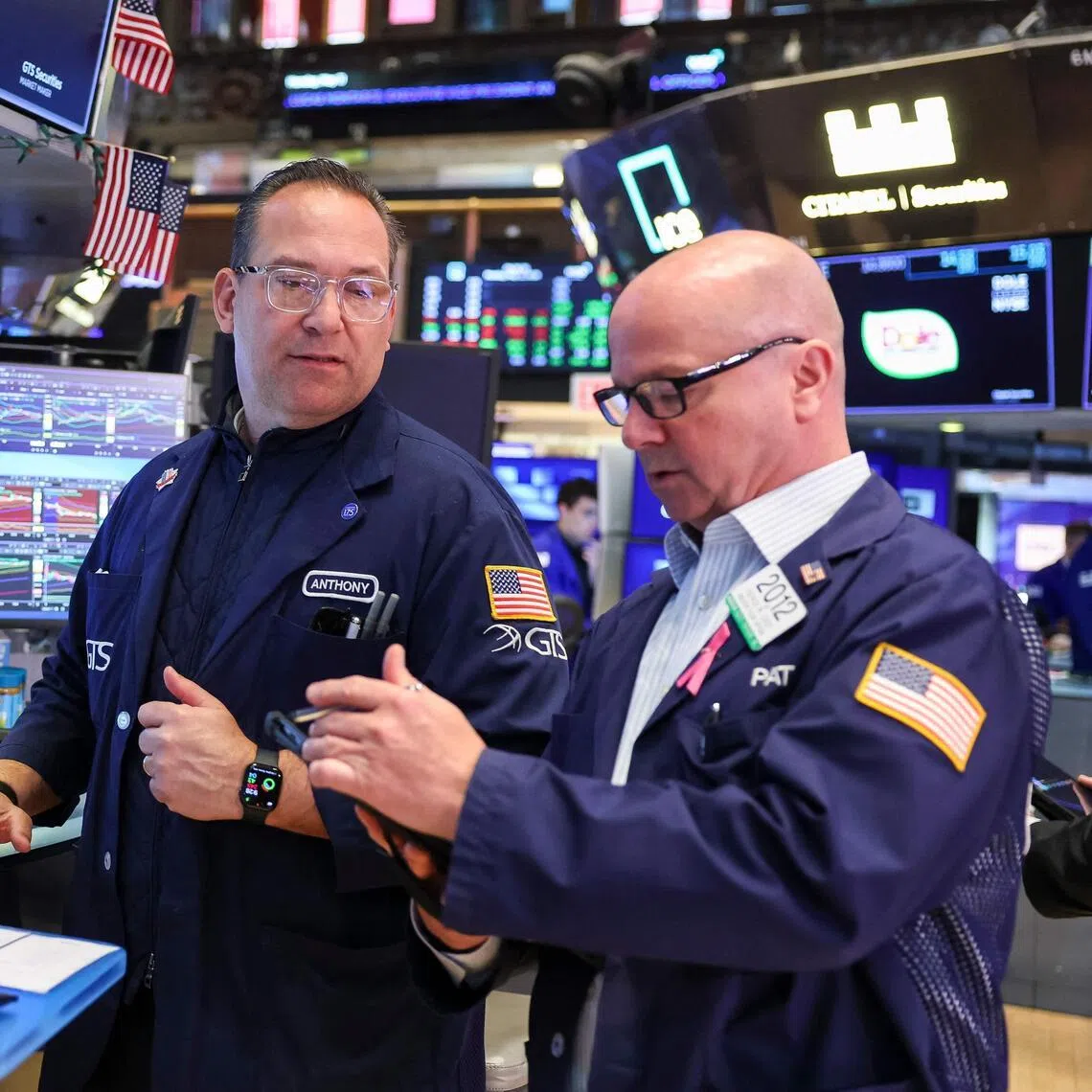 Traders working on the floor of the New York Stock Exchange, in New York City, on May 11.