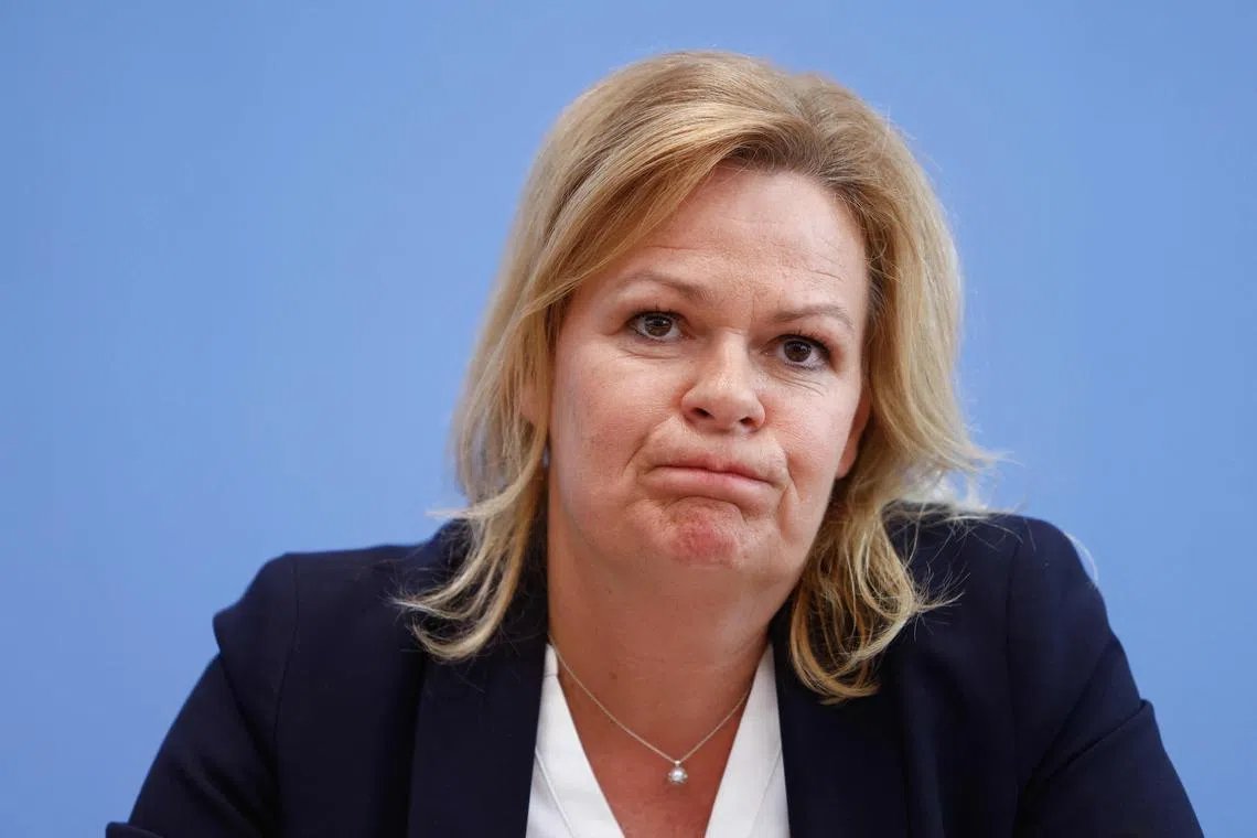 Russia’s war against Ukraine means a turning point for internal security, said German interior minister Nancy Faeser.