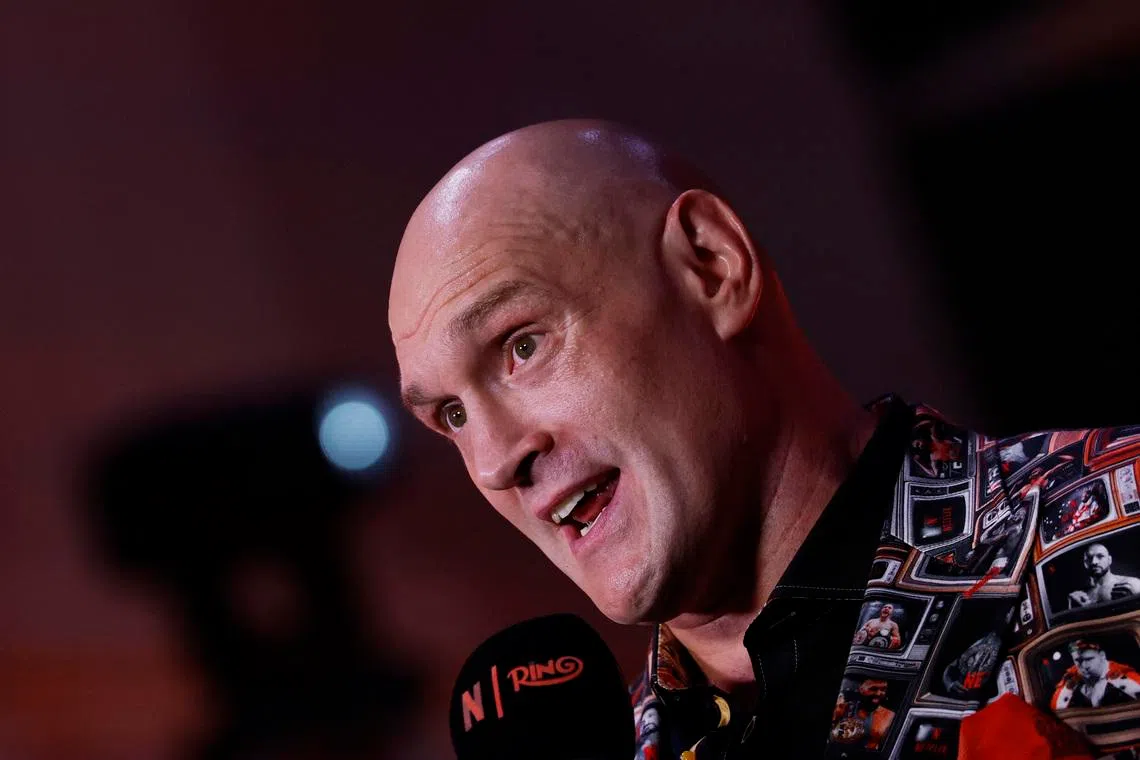 Boxing - Tyson Fury & Arslanbek Makhmudov Press Conference - The Pelligon, London, Britain - April 9, 2026 Tyson Fury during the press conference Action Images via Reuters/Andrew Couldridge
