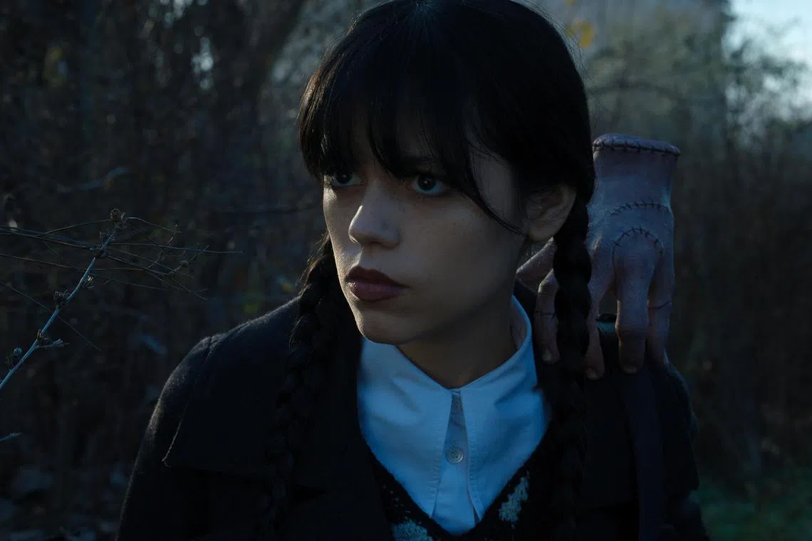 Jenna Ortega in Wednesday.