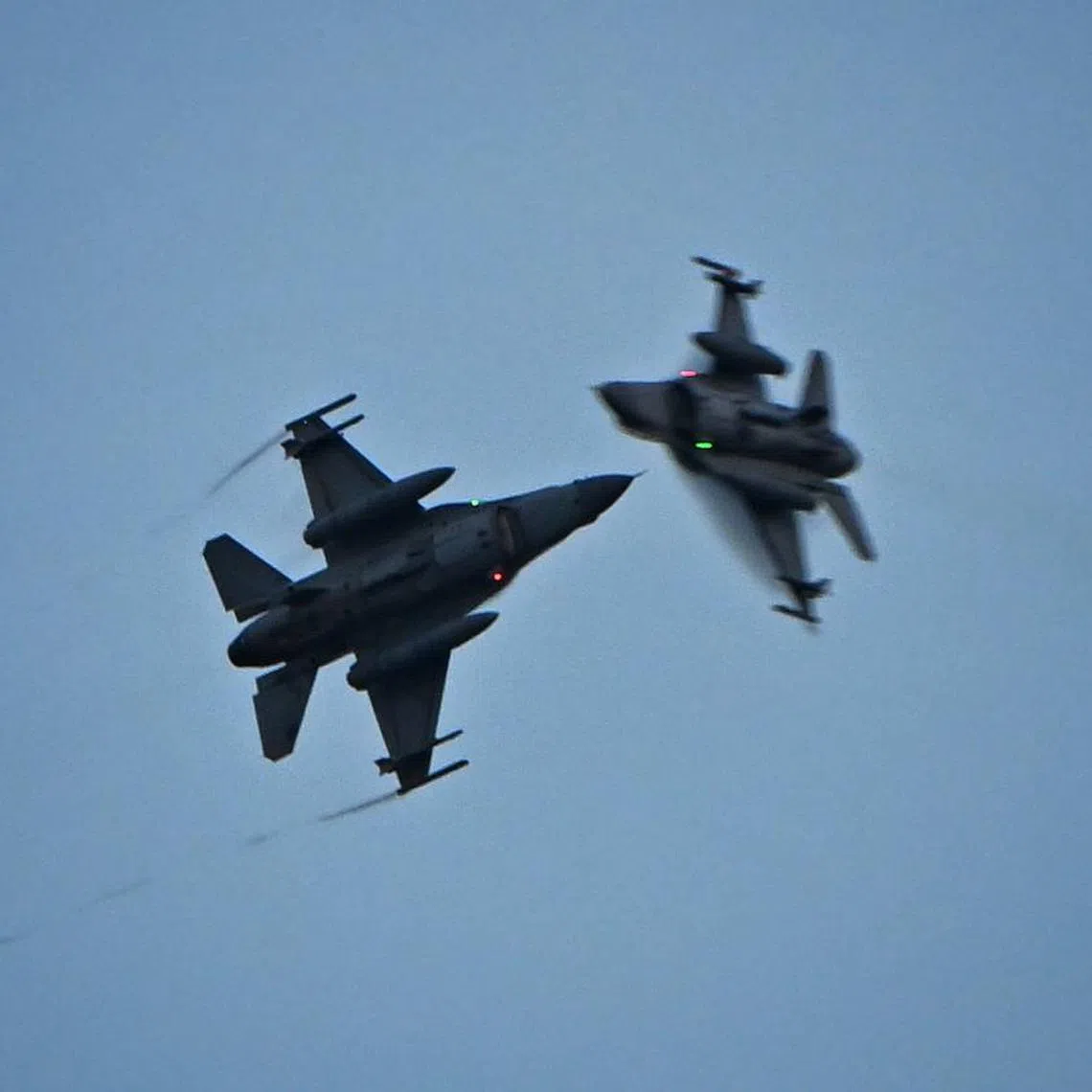 An aerial display by the Republic of Singapore Air Force at the National Day Parade on Aug 9.