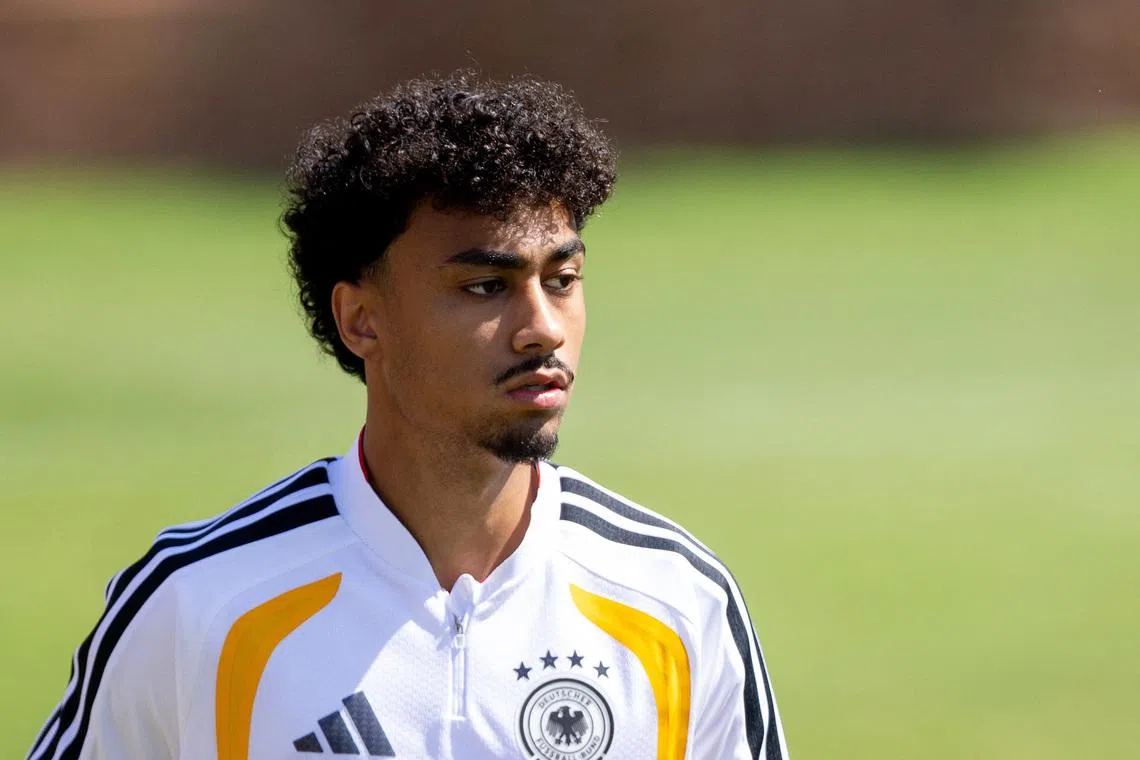 Soccer Football - FIFA World Cup 2026 - Germany Training - Wake Forest University, Winston-Salem, North Carolina, U.S. - June 24, 2026 Germany's Nathaniel Brown during training IMAGN IMAGES via Reuters/Scott Kinser