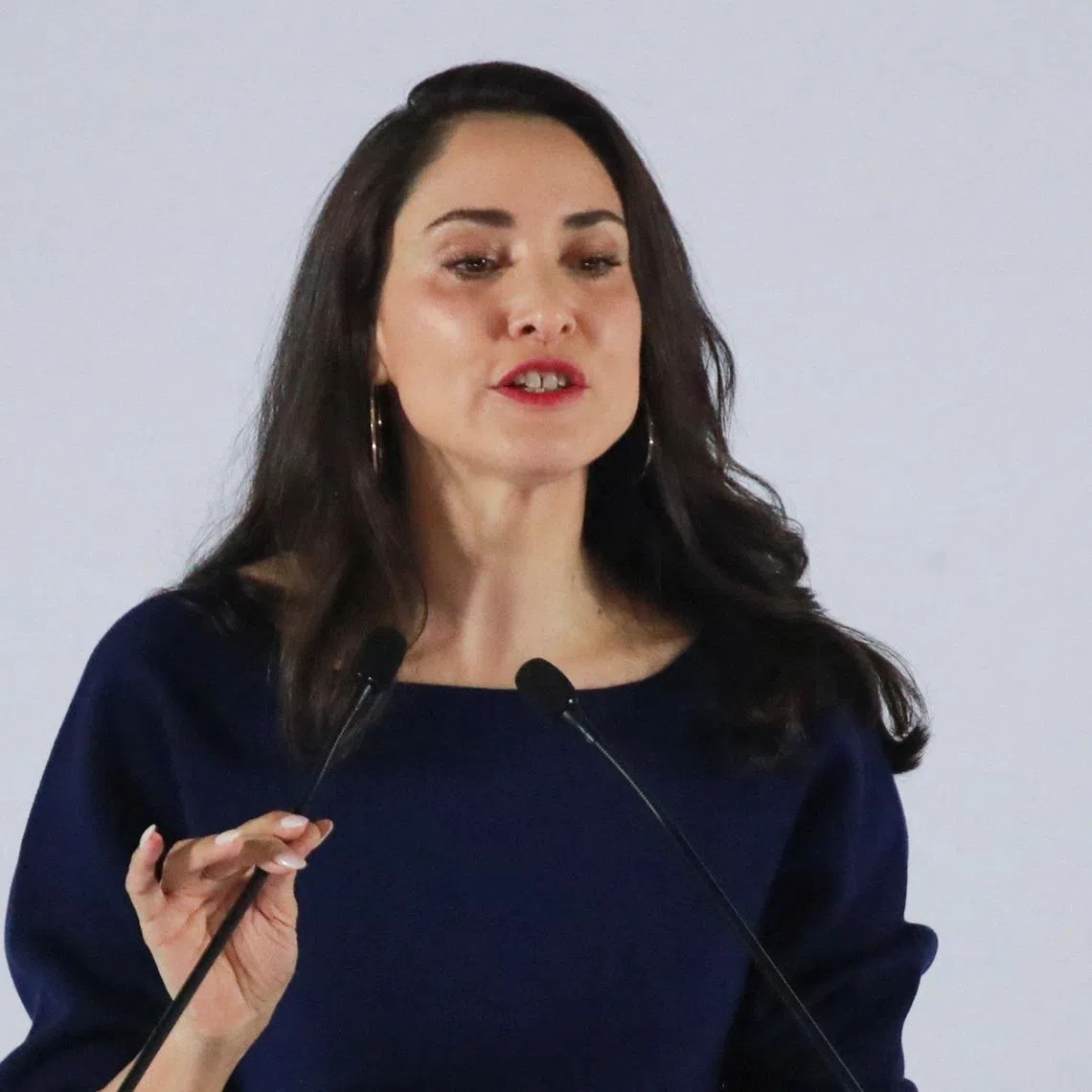 FILE PHOTO: Claudia Curiel de Icaza, Secretary of Culture, speaks during an event in Mexico City, Mexico July 18, 2024. REUTERS/Henry Romero/File Photo