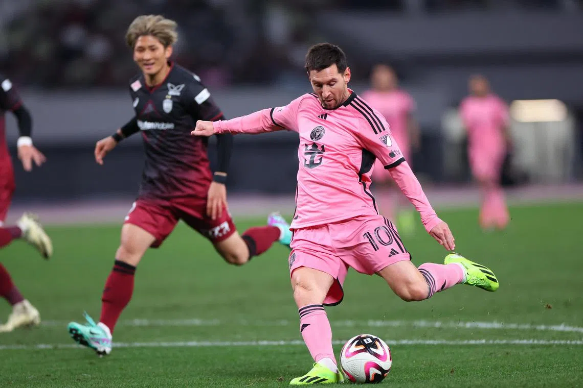 Football superstar Lionel Messi played 30 minutes of a friendly match in Japan, just days after a no-show in Hong Kong.