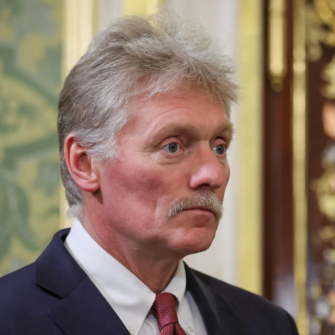 Kremlin spokesman Dmitry Peskov attends a meeting of Russia's President Vladimir Putin with Tanzania's President Samia Suluhu Hassan at the Kremlin in Moscow, Russia June 3, 2026. REUTERS/Ramil Sitdikov/Pool