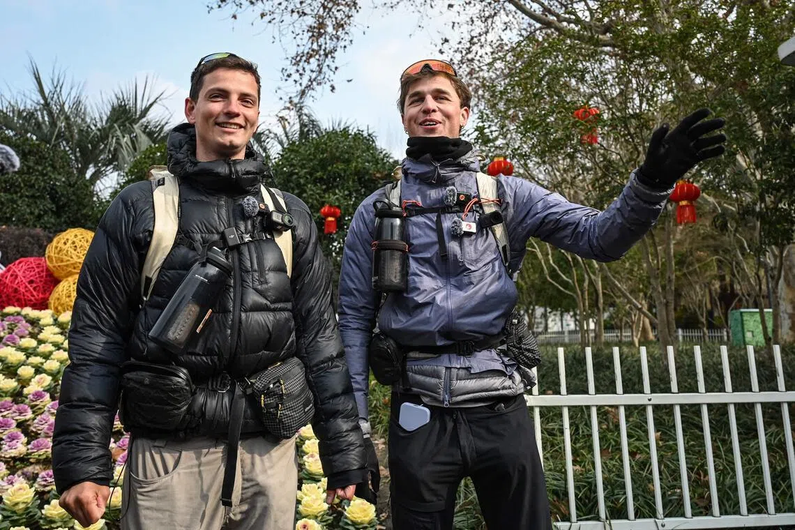 French duo reach Shanghai, completing year-and-a-half walk