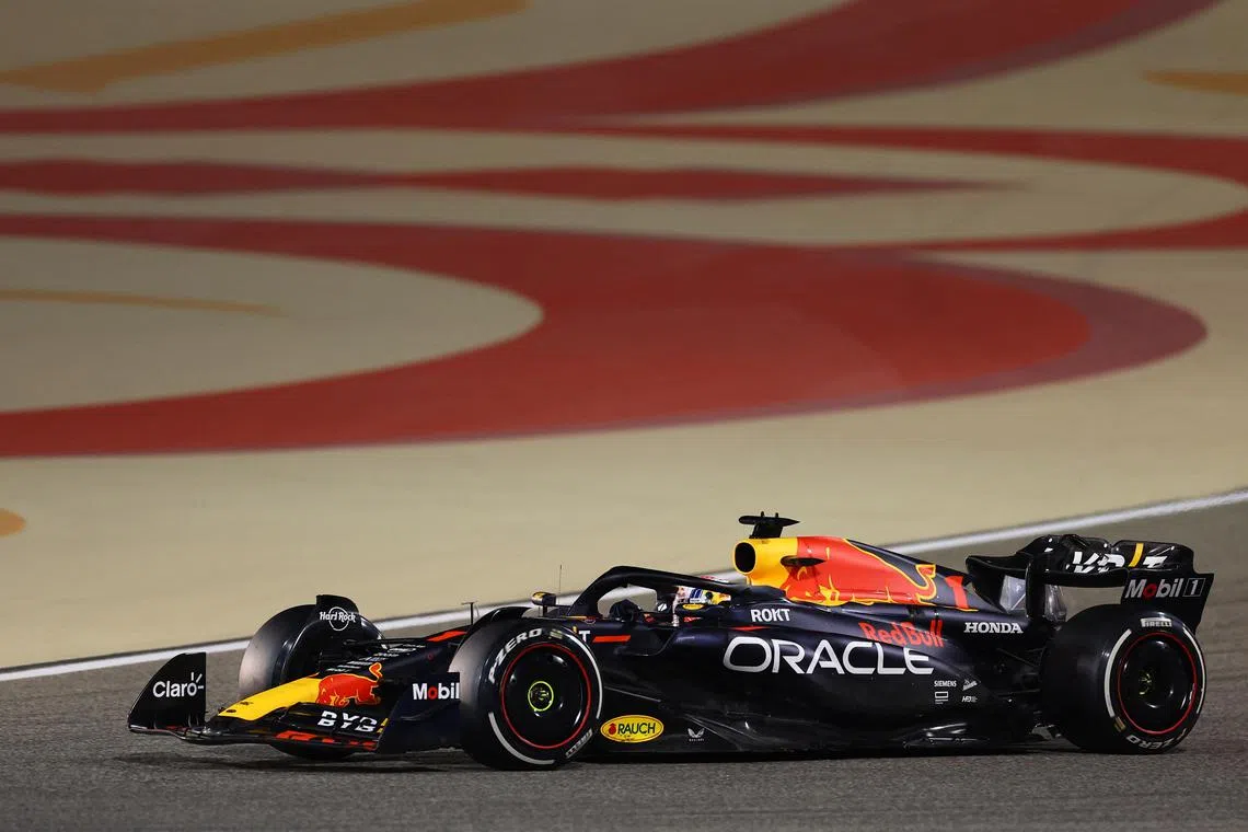 Red Bull's Max Verstappen in action during the race.