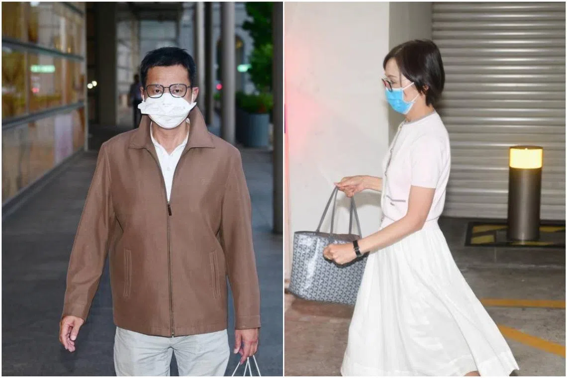 Mr Chua Chim Kang (left) and Ms Lee Kuan Fung are being sued by a businessman seeking repayment of a $990,000 interest-free loan.