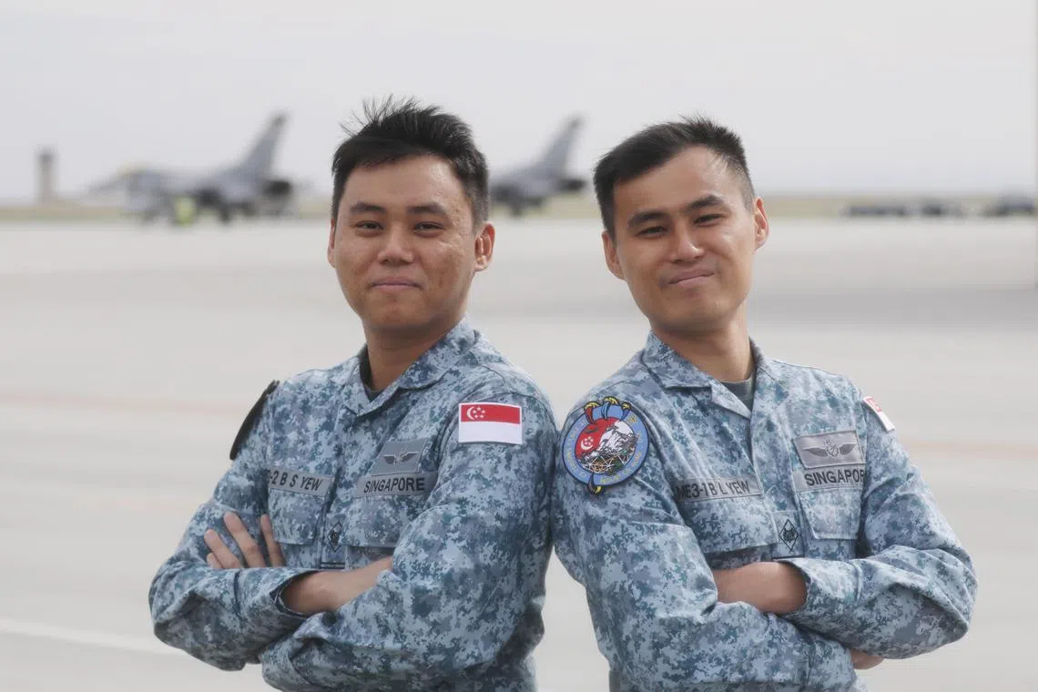 Brothers Yew Boon Siong (left) and Yew Boon Leng had to make do with phone calls until they finally met in person on Sept 16.