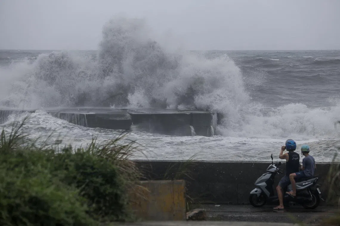 Thousands evacuated, flights cancelled as Typhoon Haikui hits Taiwan ...