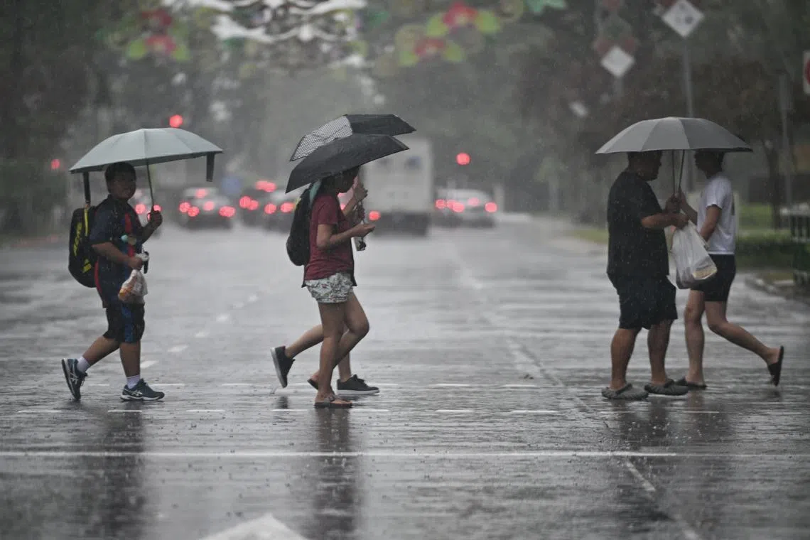 Residents can expect above-average rainfall across most parts of Singapore during this period.