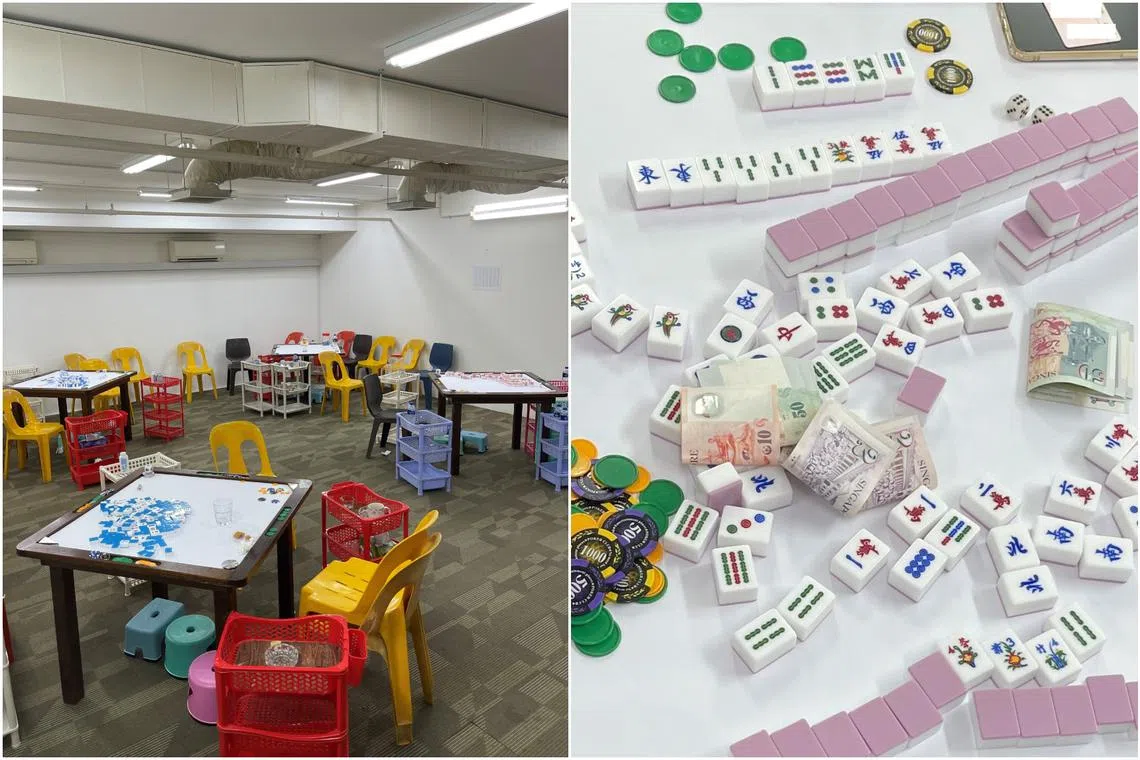 Cash amounting to $19,752, 11 mobile phones and gaming-related paraphernalia were also seized during the operation.