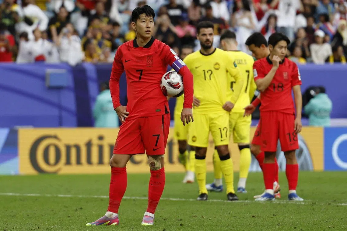 South Korea captain Son Heung-min is hoping his team can learn from their "big wake-up call" after drawing 3-3 with Malaysia and squeezing into the Asian Cup last 16.