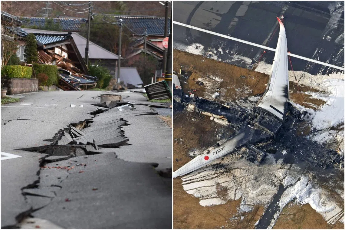 Japan suffered a devastating earthquake on Jan 1 and then a fiery plane collision at its busiest airport on Jan 2.