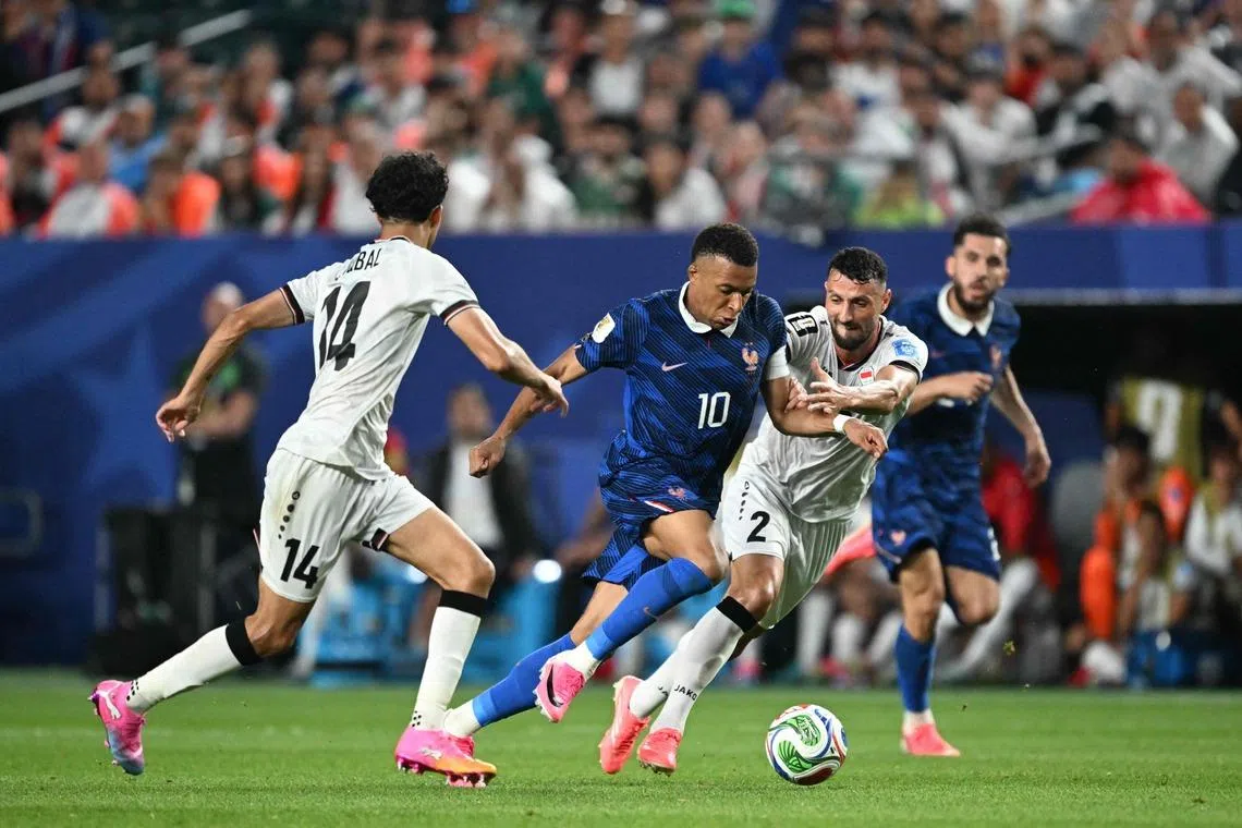 France forward Kylian Mbappe scored two goals in two consecutive World Cup matches.