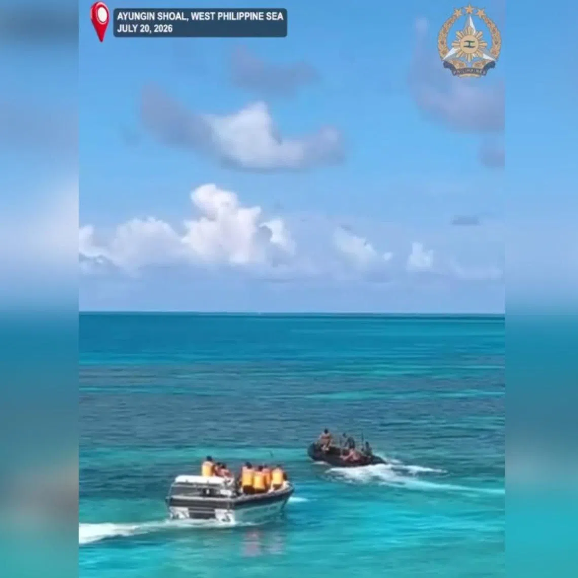 A Chinese rigid-hull inflatable boat carrying eight men had circled the BRP Sierra Madre.