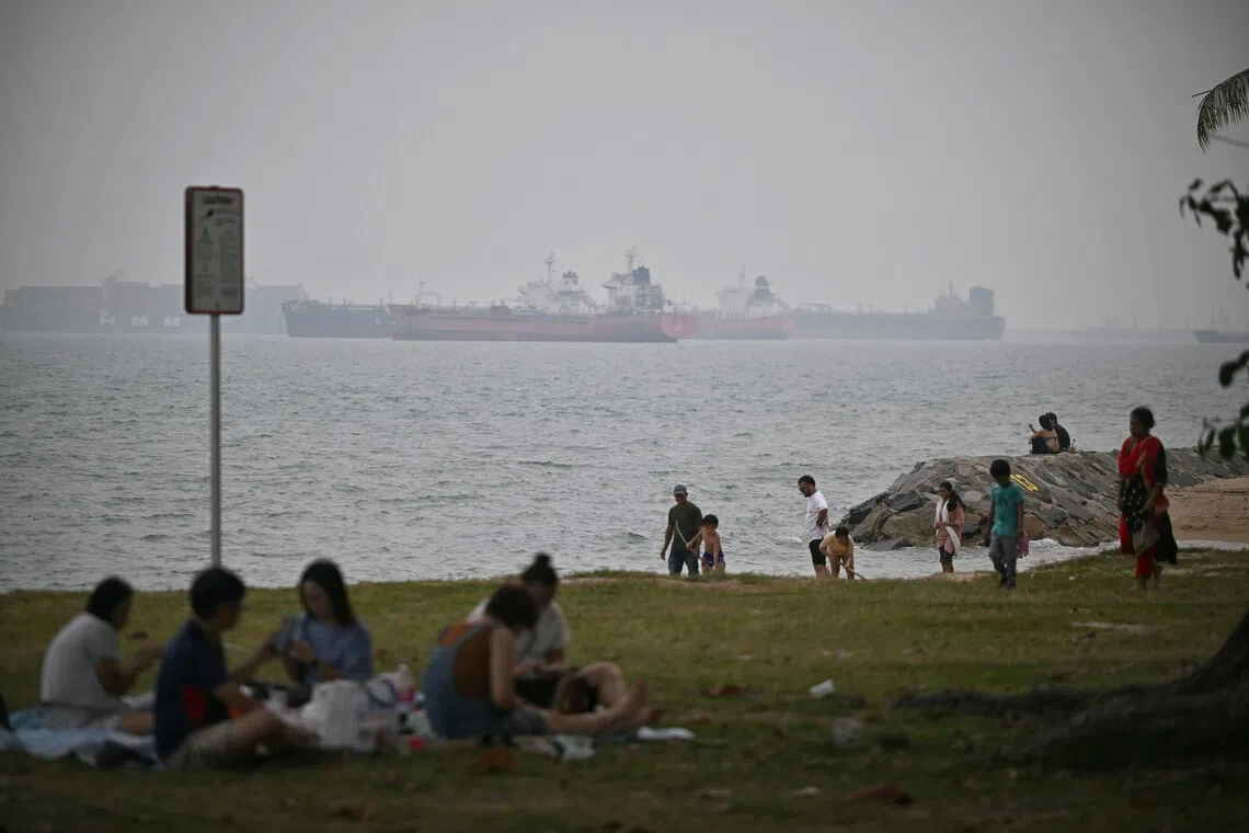 Generic of haze at East Coast Park at around 4.30pm on Sep 19, 2026. SLHAZE