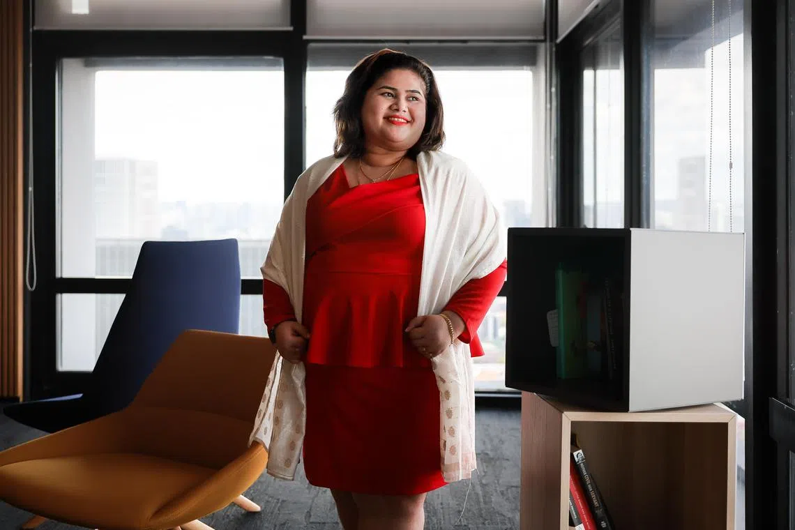 OCBC customer service executive Vicky Ng at OCBC Centre on Dec 10, 2024.