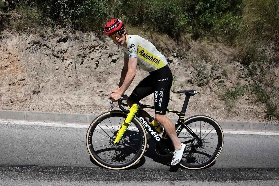 Denmark’s Jonas Vingegaard in training in Barcelona on July 3 on the eve of the start of the Tour de France.