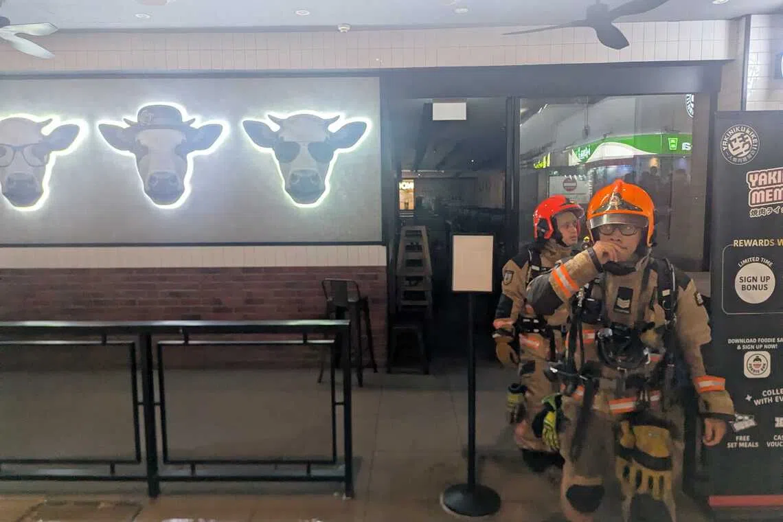 The Singapore Civil Defence Force was alerted to the fire at 9 Bishan Place, the address of Junction 8, at about 7.10pm on Aug 11.