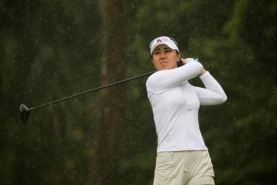 Danielle Kang posted a nine-under 63 in the second round of the HSBC Women's World Championship to top the leaderboard.