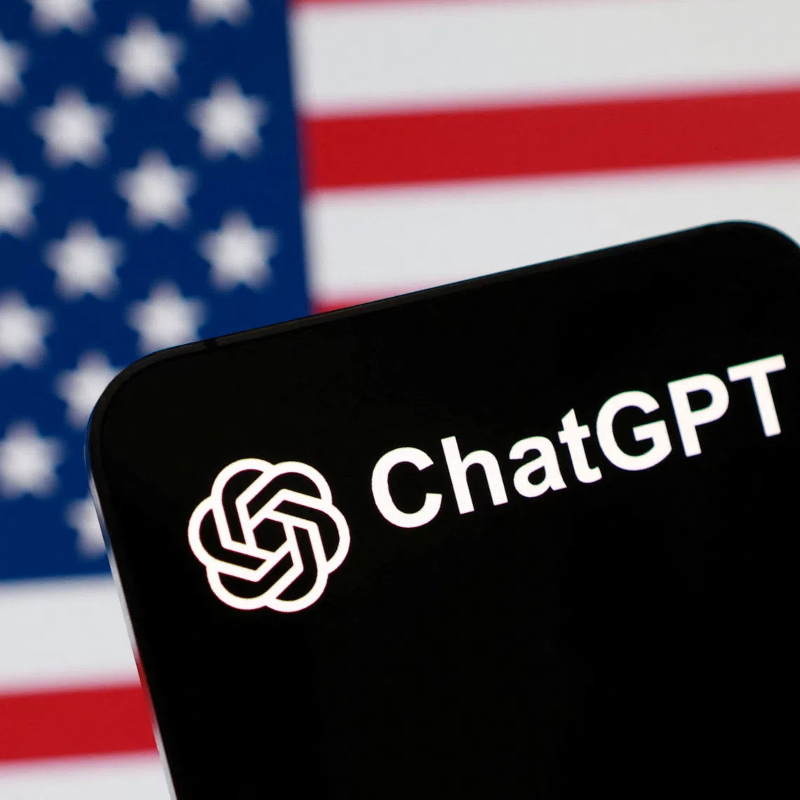 ChatGPT logo and American flag are seen in this illustration taken, on Sept 28, 2026.