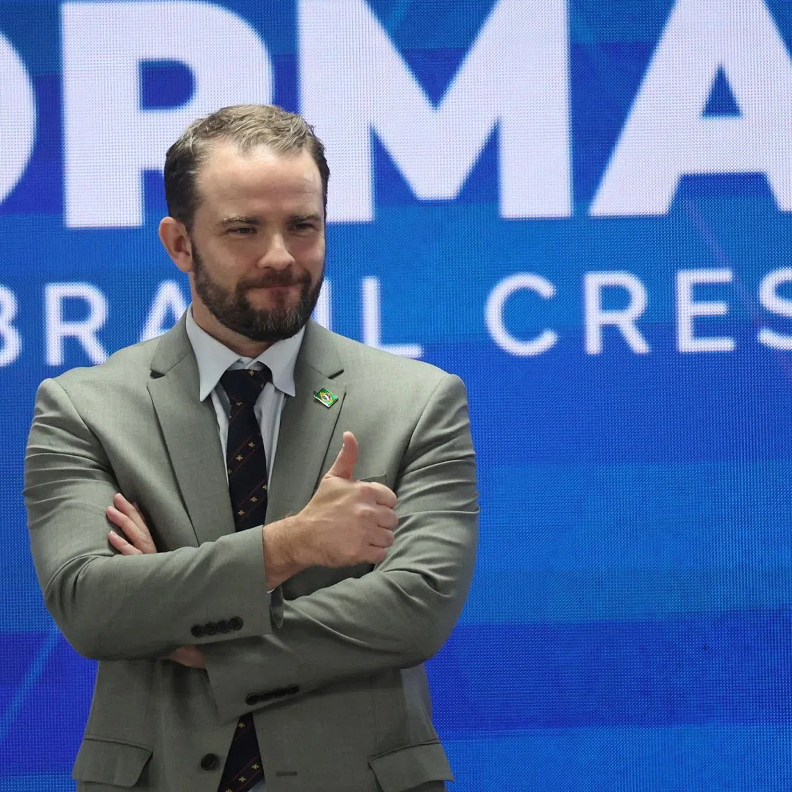 Brazil's Executive Secretary of the Ministry of Finance Dario Durigan gestures during a ceremony to launch a digital platform for tax reform in Brasilia, Brazil January 13, 2026. REUTERS/Adriano Machado