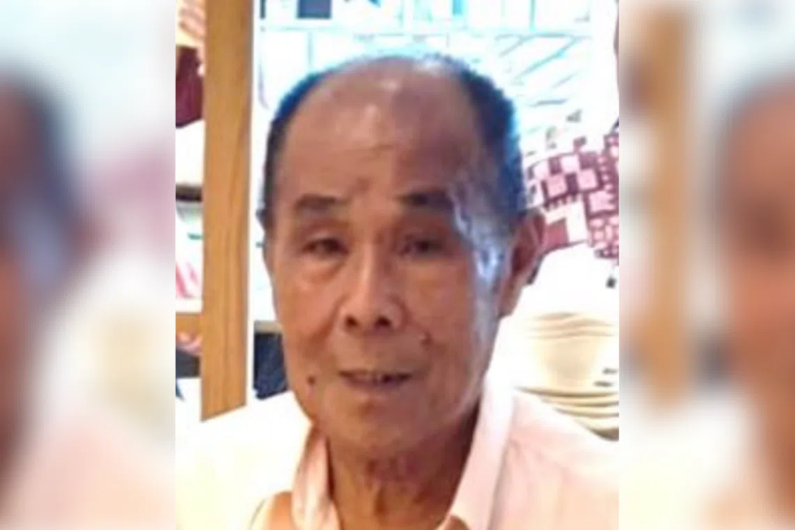 Tew Chiu Hung was last seen near Block 922 Tampines Street 91 on July 26.