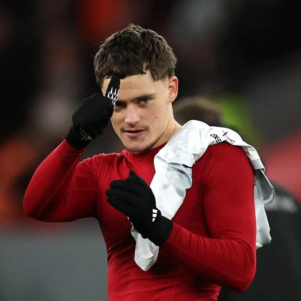 Soccer Football - FA Cup - Third Round - Liverpool v Barnsley - Anfield, Liverpool, Britain - January 12, 2026 Liverpool's Florian Wirtz celebrates after the match REUTERS/Phil Noble