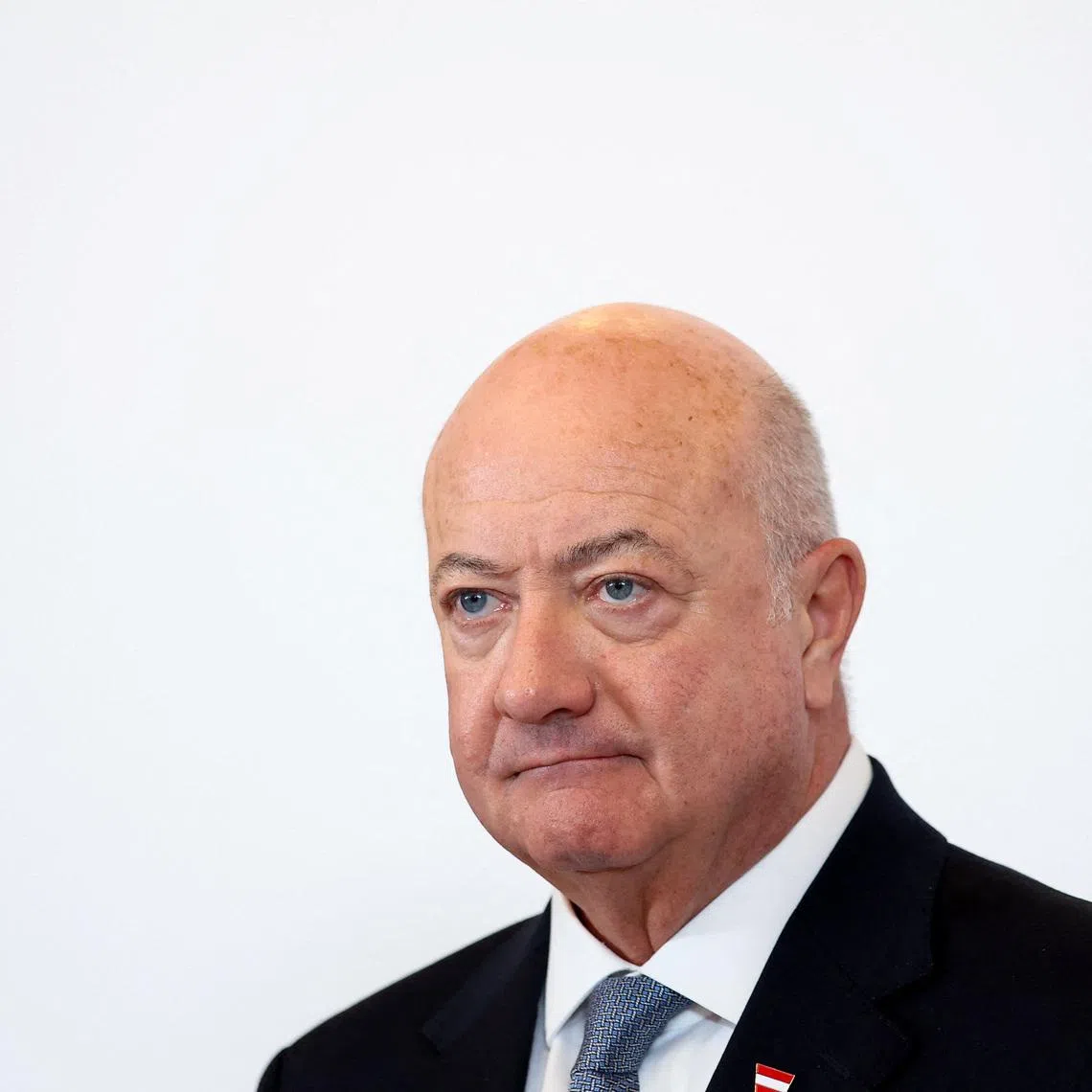 Austrian Chancellor Christian Stocker looks on during a joint press conference with Vice Chancellor Andreas Babler and Foreign Minister Beate Meinl-Reisinger (both not pictured), after the summer cabinet meeting in Salzburg, Austria, July 27, 2026. REUTERS/Leonhard Foeger