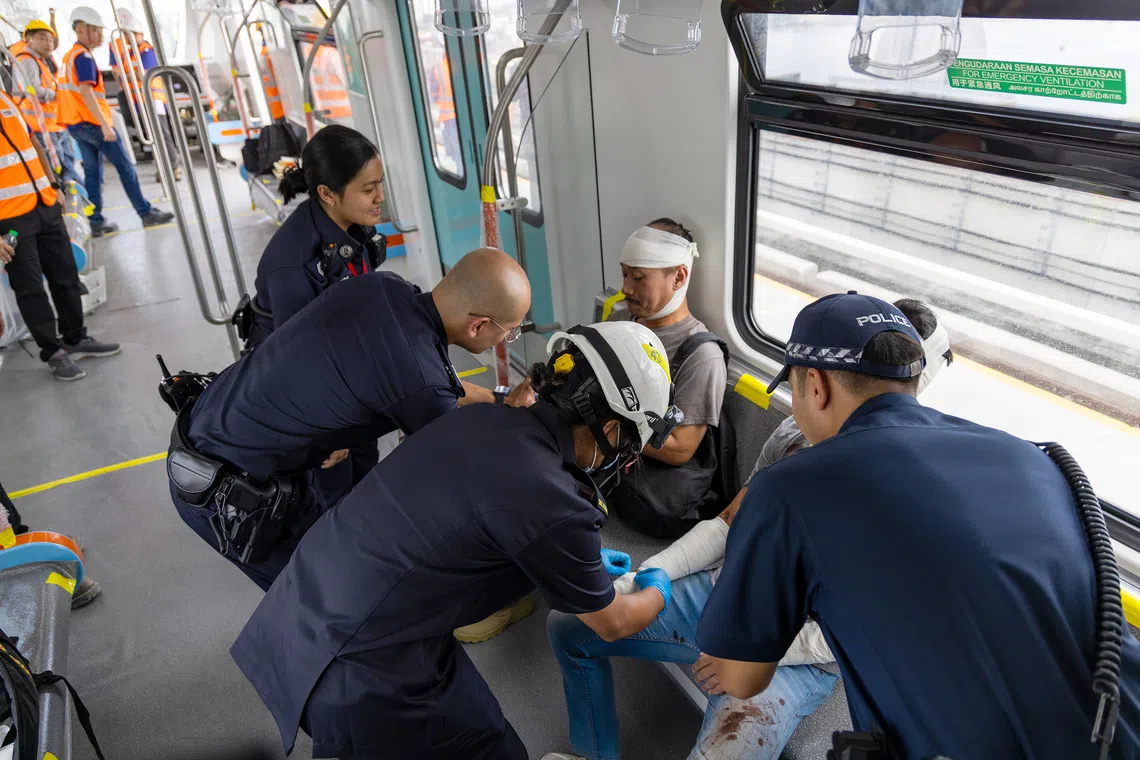 The cross-border field training exercise involved security, border protection, and civil defence agencies from Singapore and Malaysia.