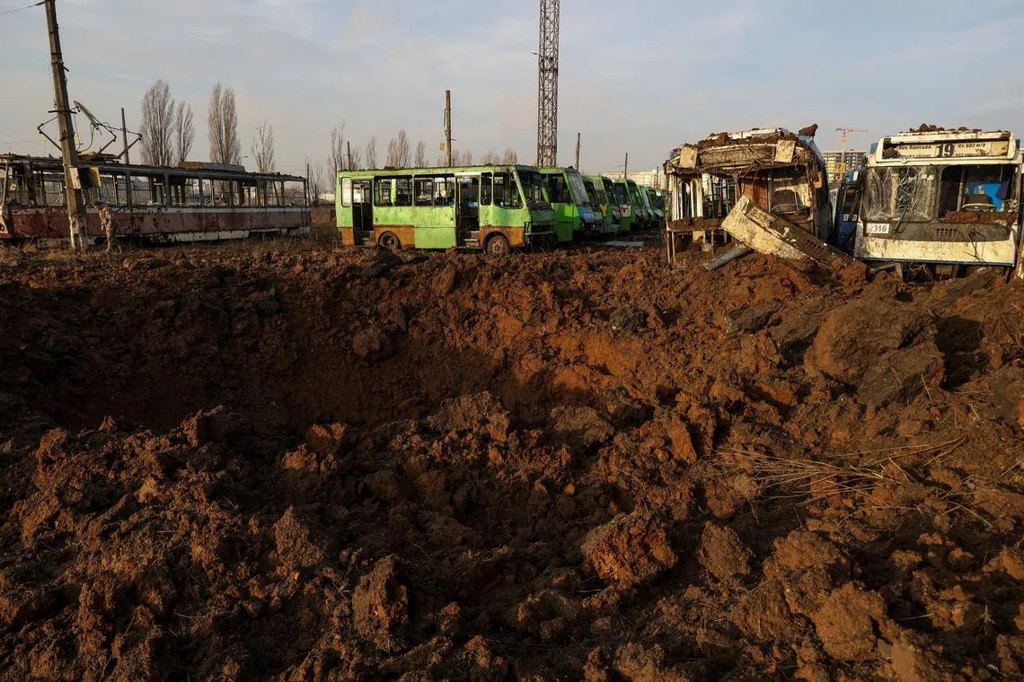 Missiles also struck at least five other Ukrainian cities, including Kharkiv in the north-east.