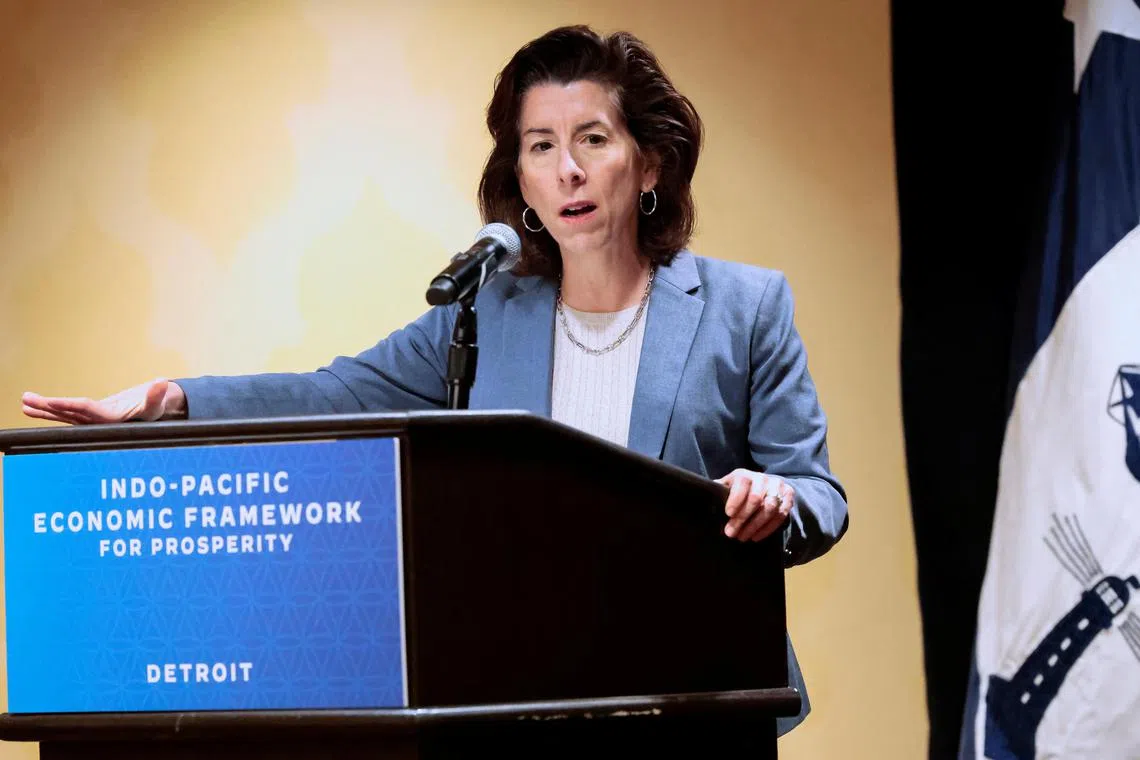 US Commerce Secretary Gina Raimondo will reinforce the US is focused on sustaining an economic relationship with China.