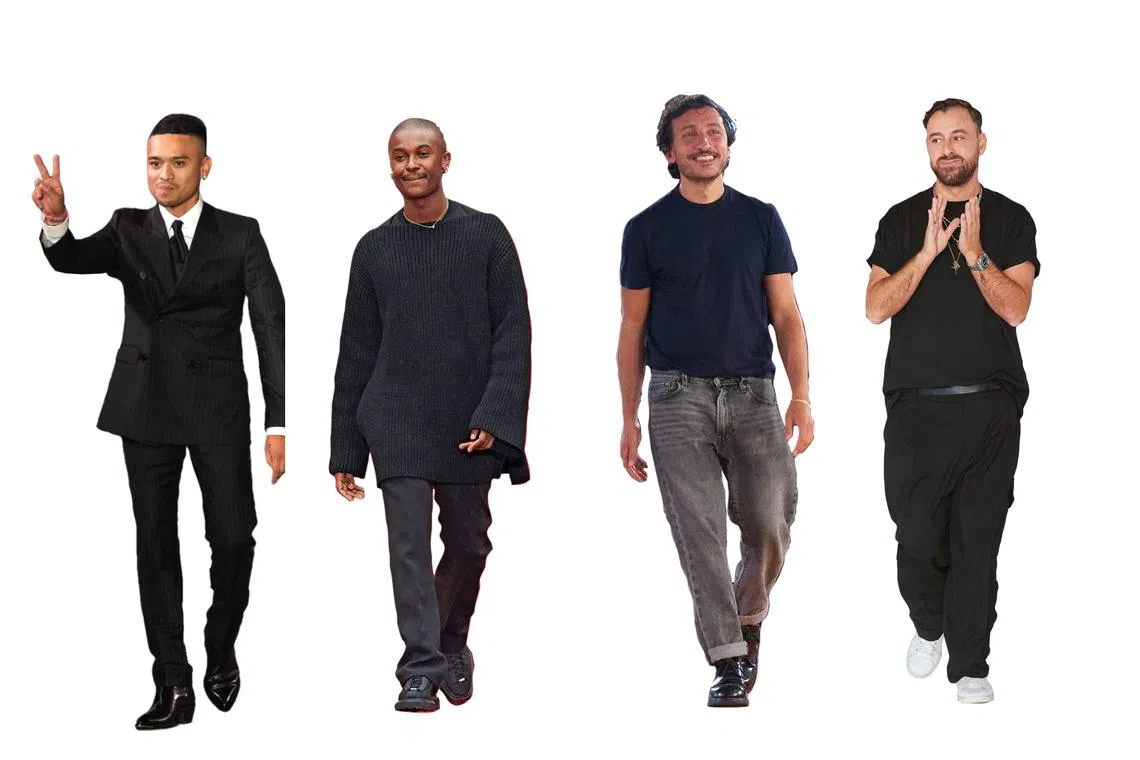 (From left) Bally's creative director Rhuigi Villasenor, Ferragamo's creative director Maximilian Davis, Etro's creative director Marco de Vincenzo and Missoni's creative director Filippo Grazioli.