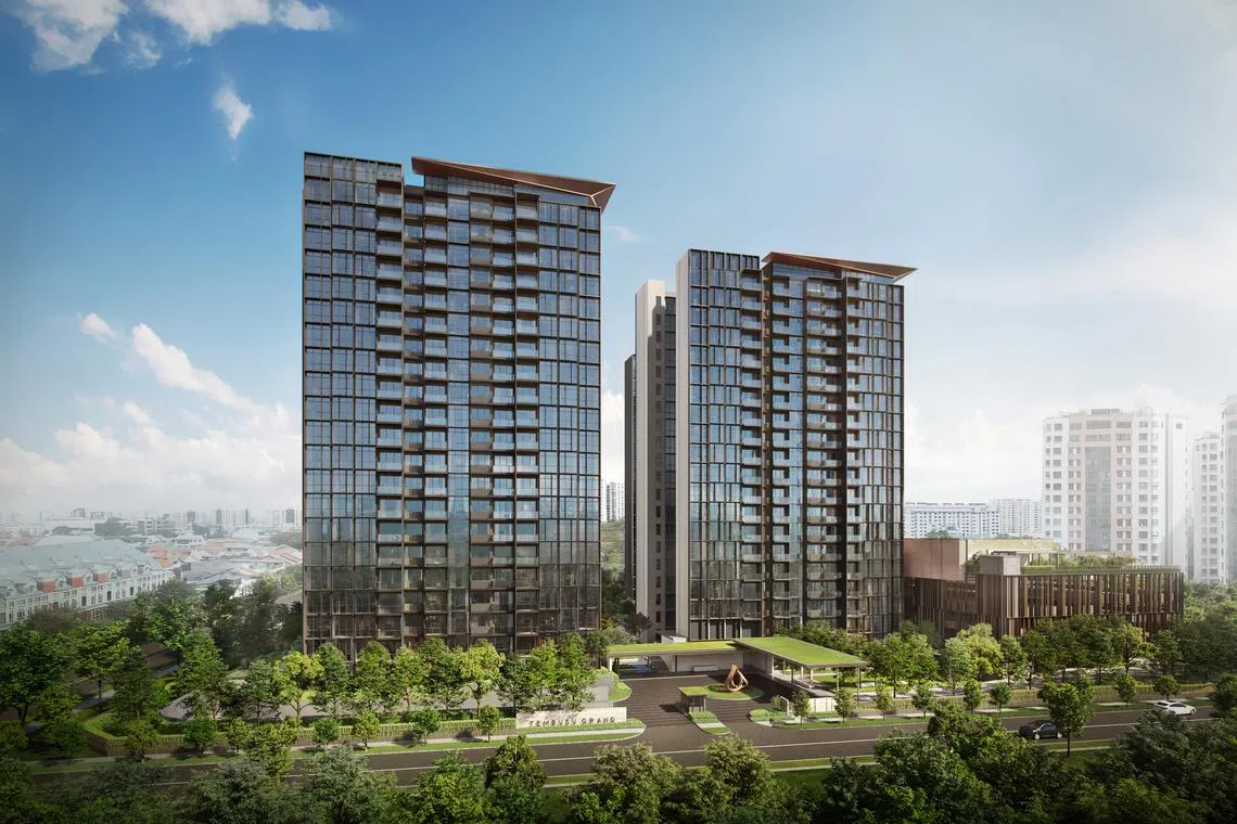 Some 340 out of 638 units, or 53 per cent of the available units, were sold at an average selling price of $2,465 per sq ft.