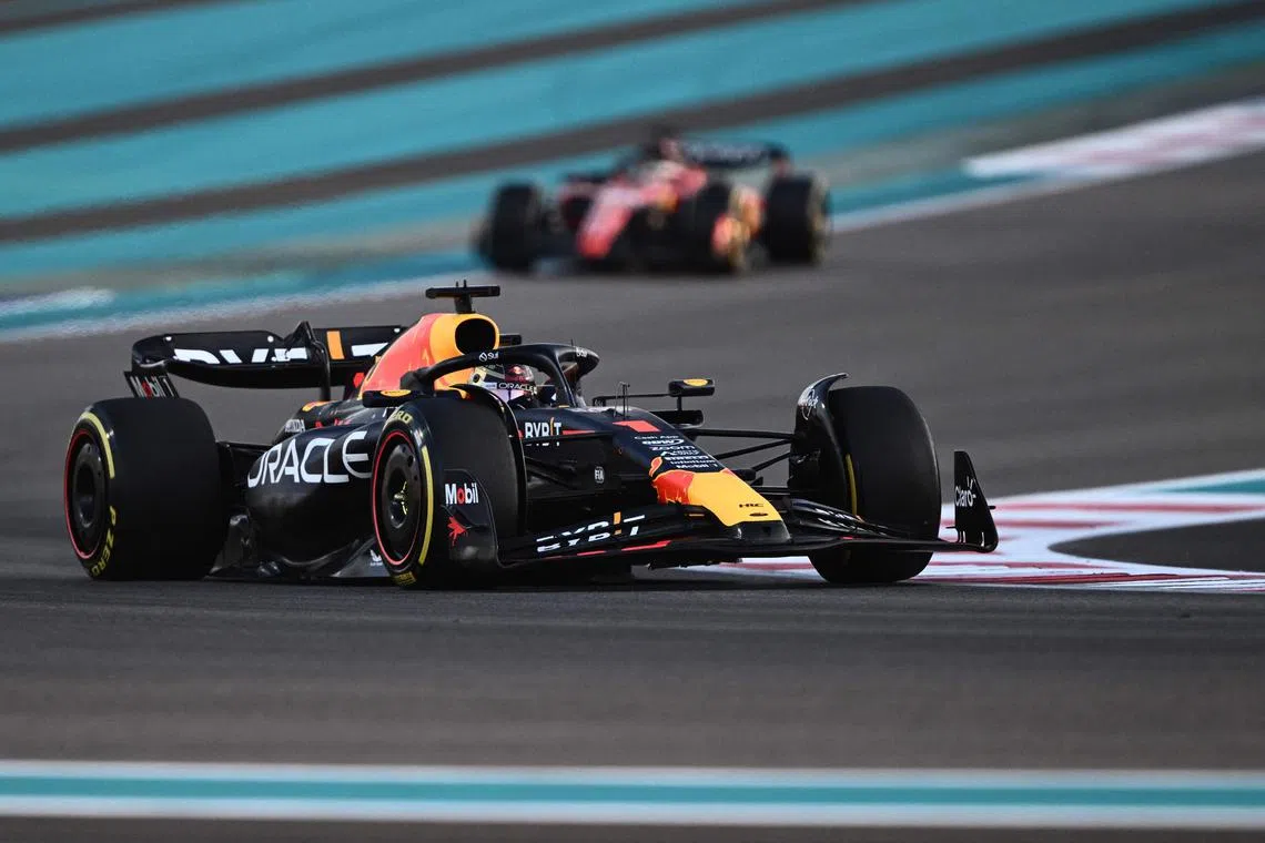 Red Bull driver Max Verstappen at the Abu Dhabi Formula One Grand Prix at the Yas Marina Circuit.