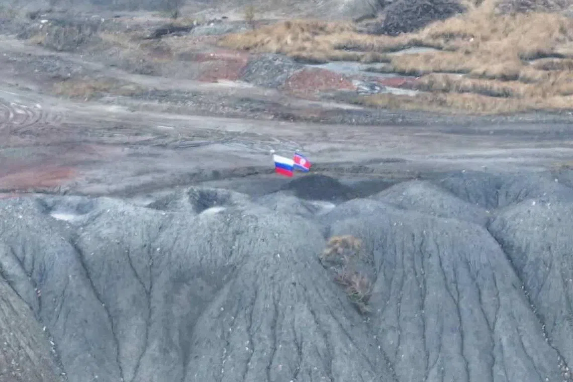 A pro-Russian blogger Telegram account claimed that the flags were raised in Pokrovsk in Ukraine’s eastern Donbas region.