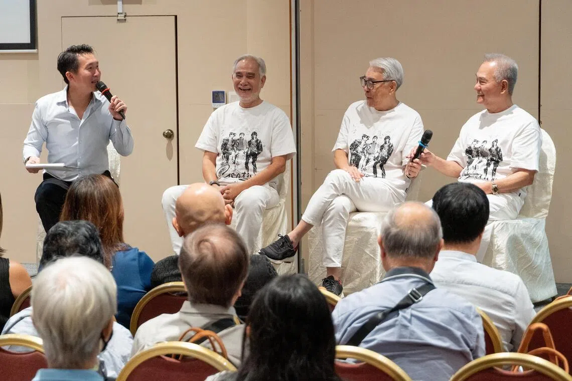 (From right) Local actors Richard Low, Chen Shucheng and Zhu Houren at an event on March 7 that was held in conjunction with Shingles Action Week 2026.