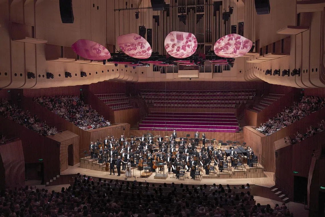 The Feb 12 concert was the first of a three-city tour of Australia by the Singapore Symphony Orchestra.
