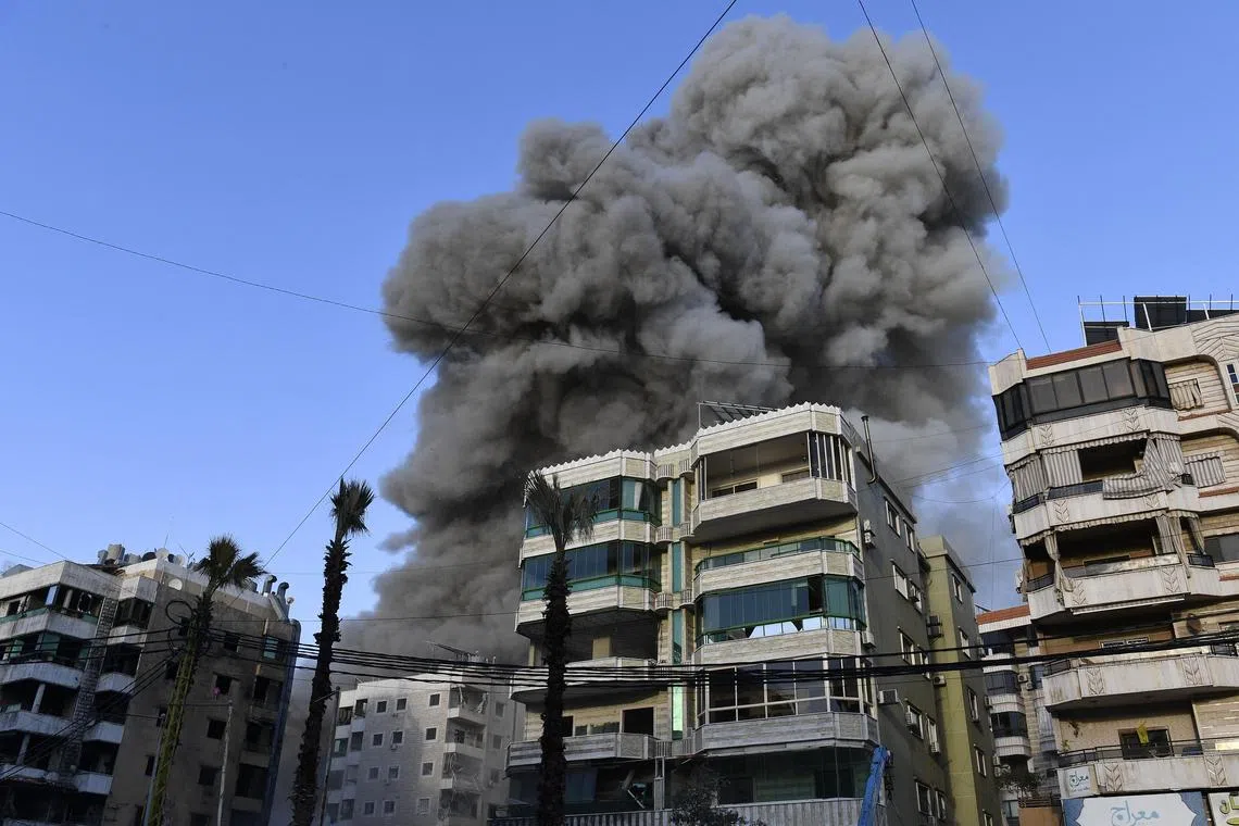 Residents of the Hadath neighbourhood were given about an hour to evacuate the area before Israel's air strike.