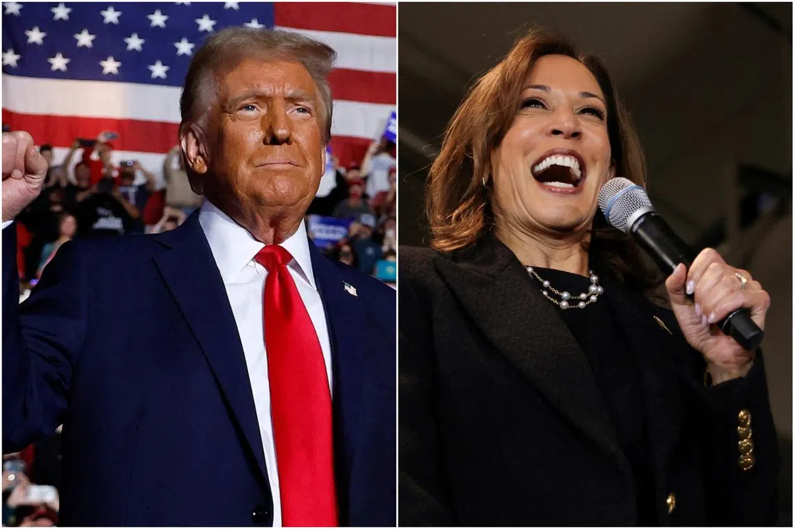 Both candidates converged on Pennsylvania on Nov 5 to urge supporters who have not yet cast their ballots to show up on Election Day. 