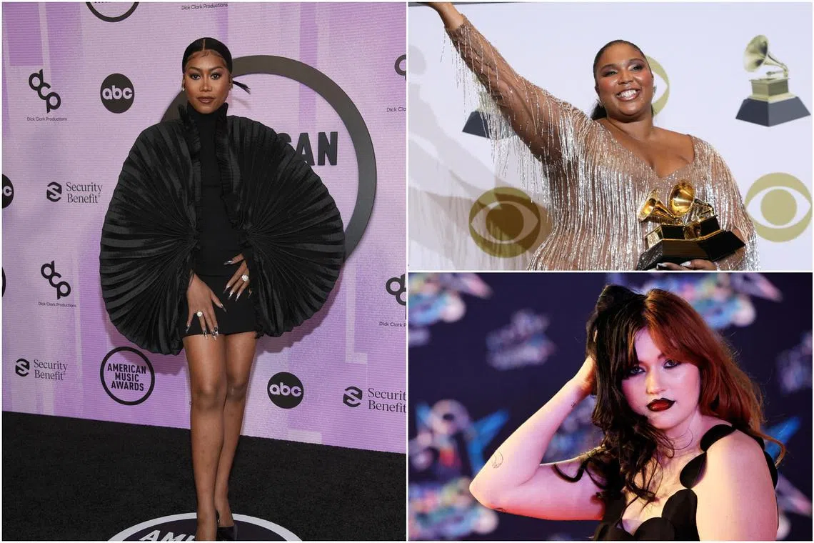 (Clockwise from left) R&B artiste Muni Long, Lizzo and ABCDEFU singer Gayle.