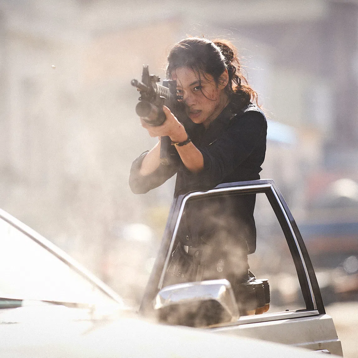 Hoyeon has pulled off another rookie success with her first movie Hope, which has critics declaring her a breakout action star.